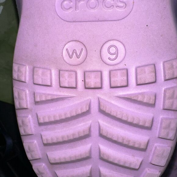 Crocs Baya Purple, Glitter Clog shoe's size 9 Women - Picture 8 of 15